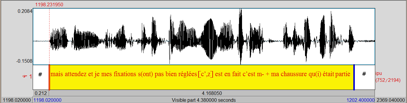 An IPU of "Corpus of Interactional Data"