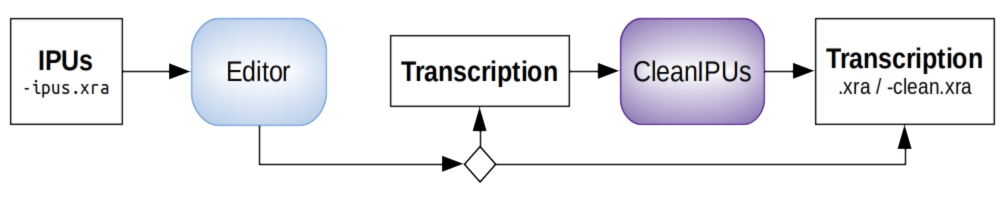 Input/Output of Transcription of IPUs