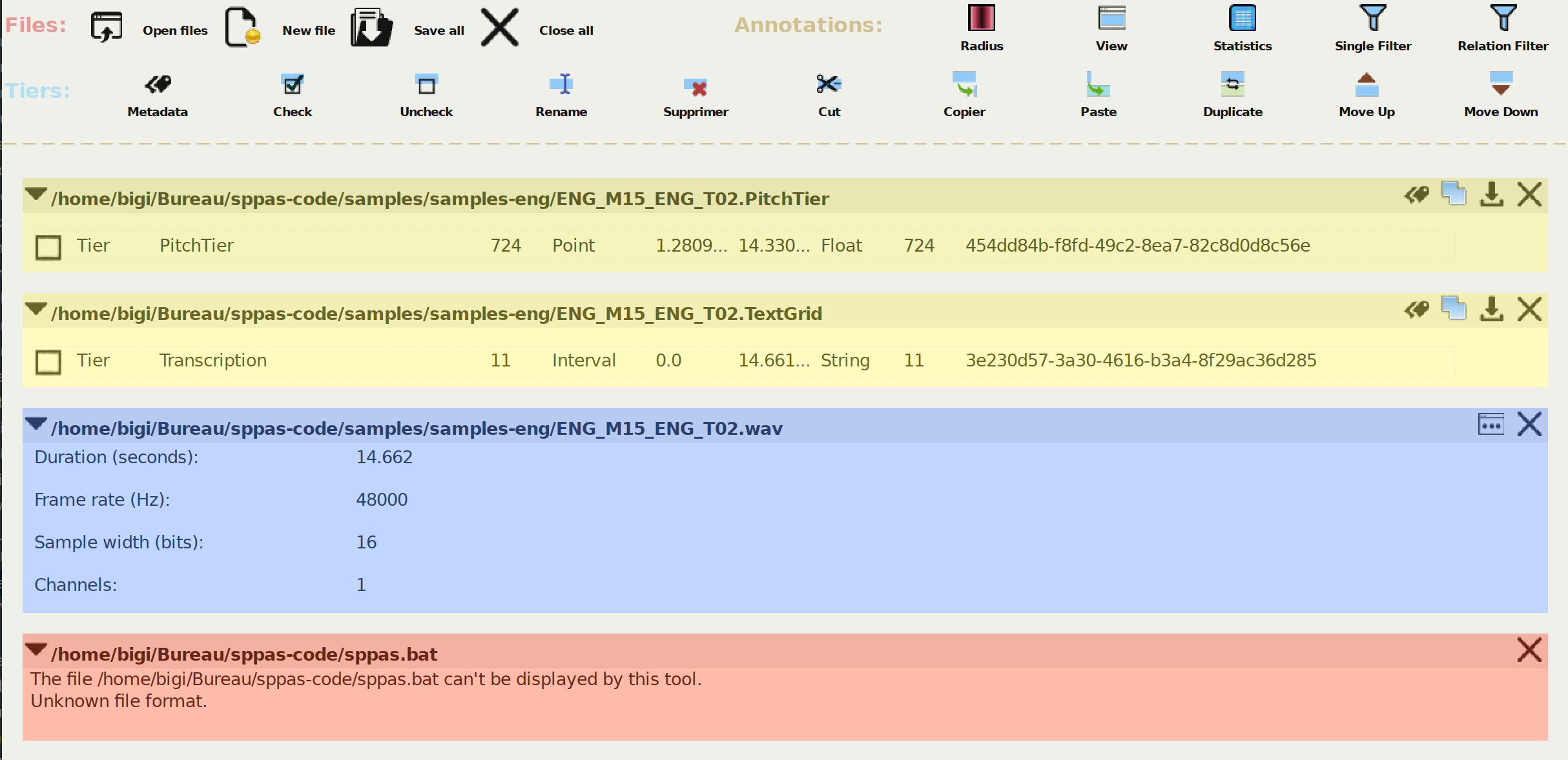 Analyze: open files